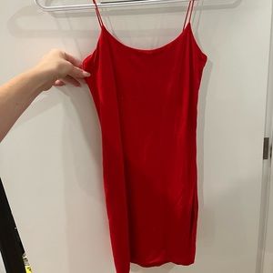 Red Wilfred fitted mini dress